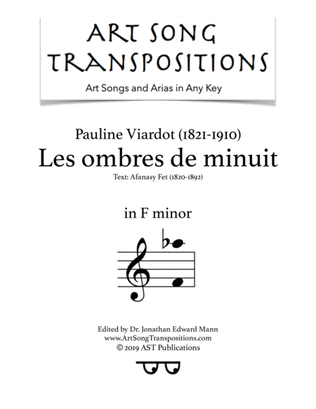VIARDOT: Les ombres de minuit (transposed to F minor)