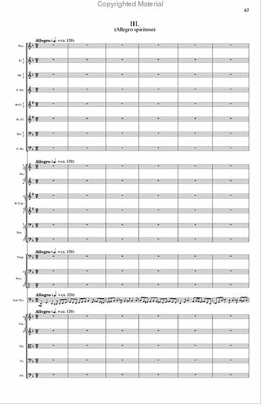 Concerto for Tuba and Orchestra Orchestra scores gallery preview page 11