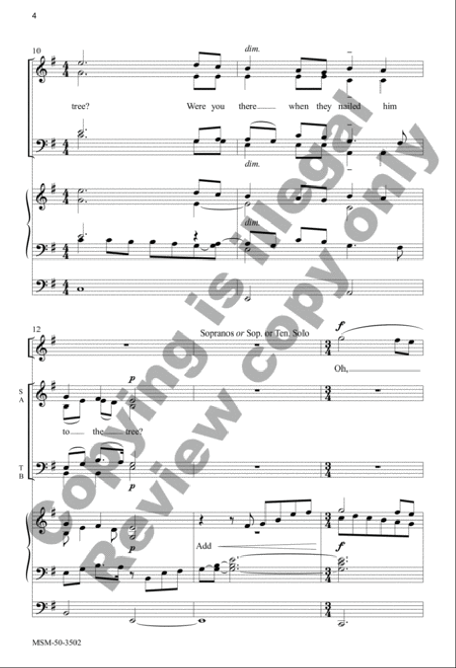 Were You There? 4-Part scores gallery preview page 4