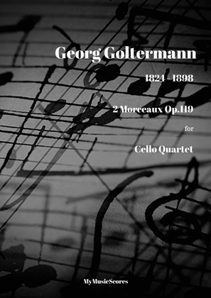 Book cover for Goltermann 2 Morceaux Op 119 for Cello Quartet