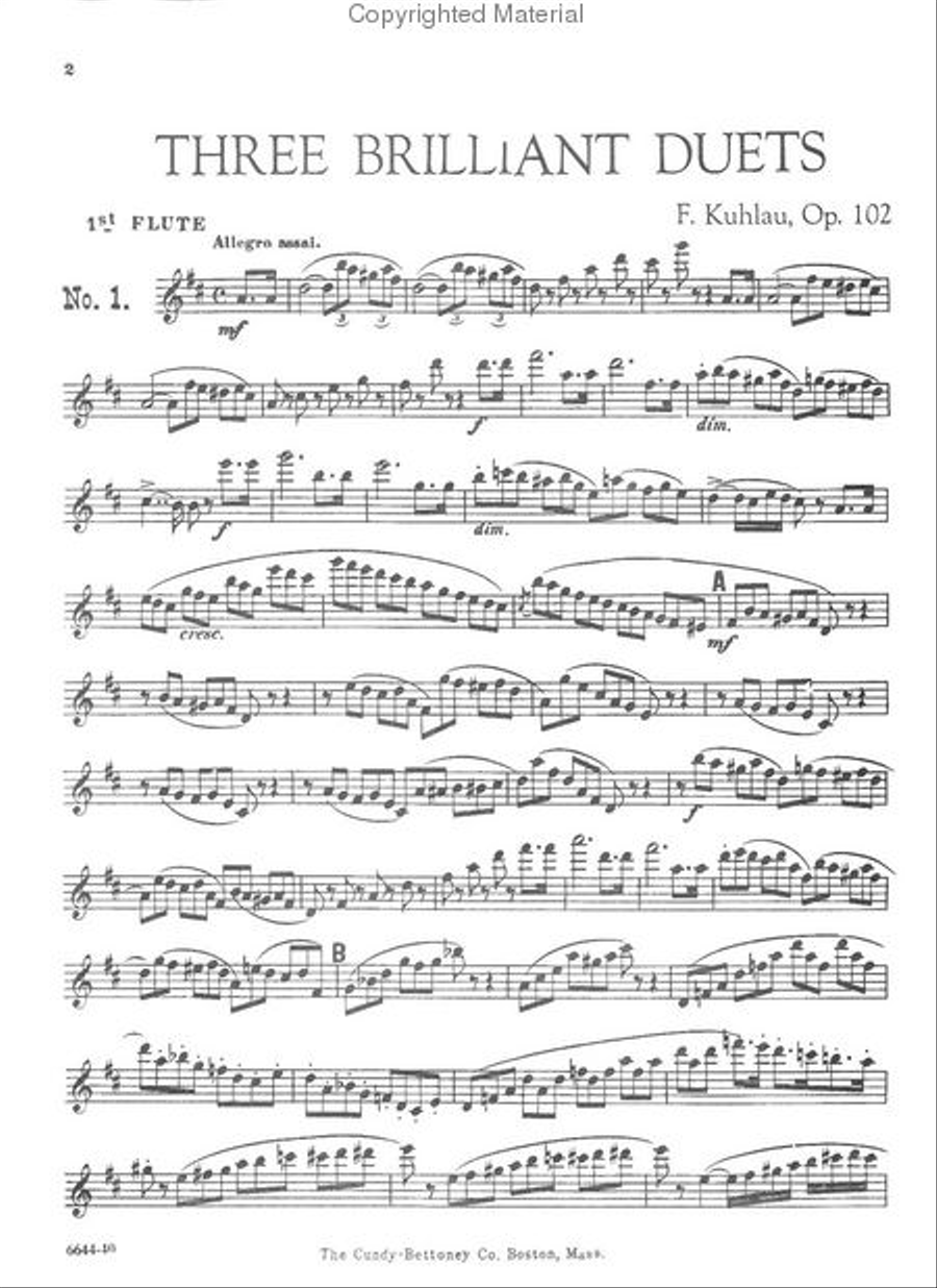 Three Duos Brilliants Flute Duet scores gallery preview page 2