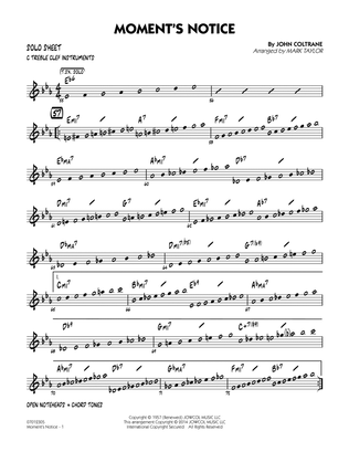 Moment's Notice (arr. Mark Taylor) - C Solo Sheet