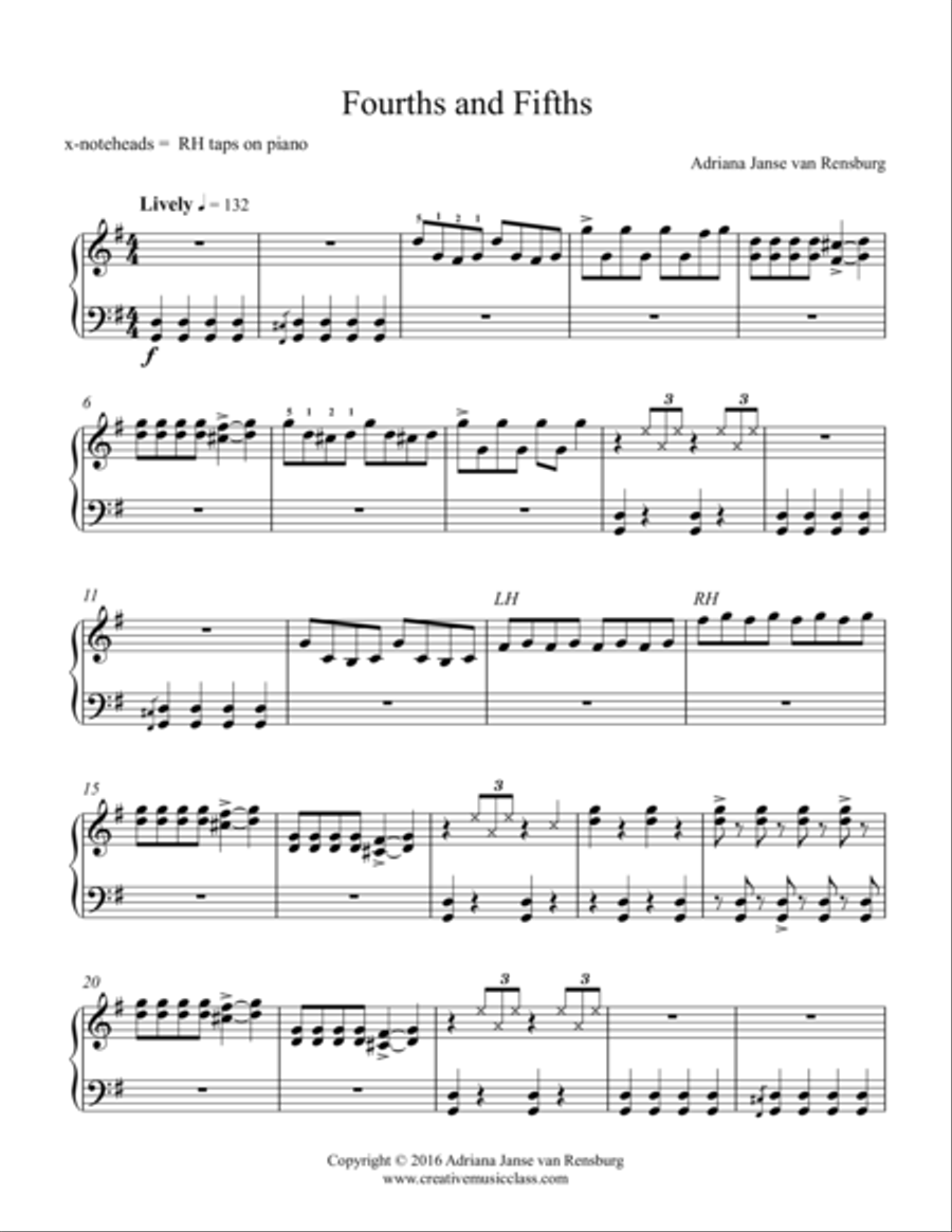 Fourths and Fifths Piano Solo scores gallery preview page 1