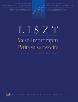 Book cover for Valse-Impromptu: Petite valse favorite