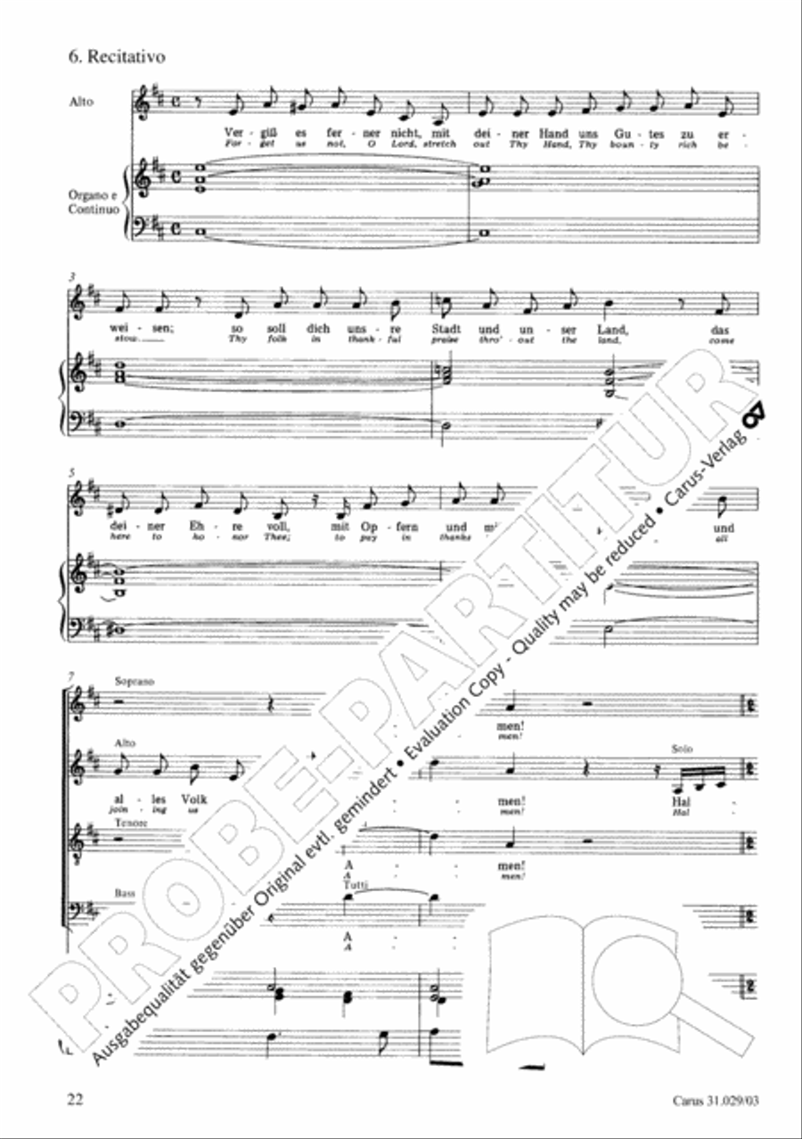 We thank Thee, Lord, God, we thank Thee, Lord (Wir danken dir, Gott, wir danken dir) 4-Part scores gallery preview page 23