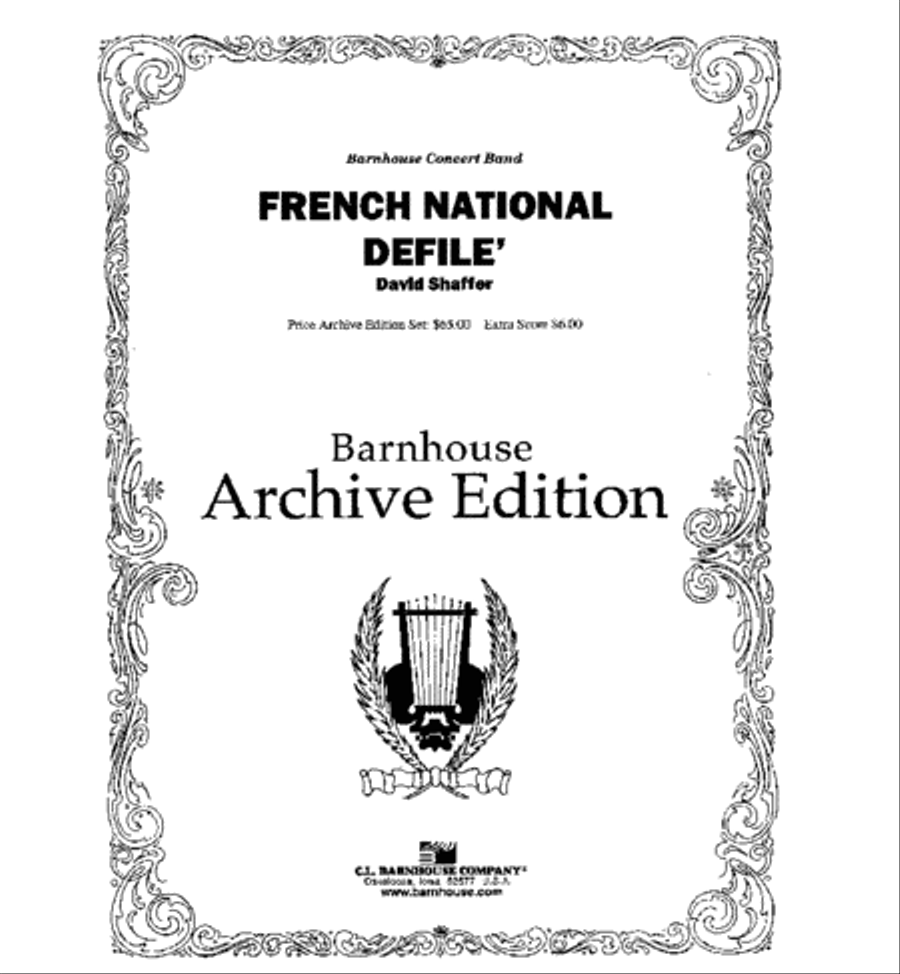 French National Defile Concert Band scores gallery preview page 2