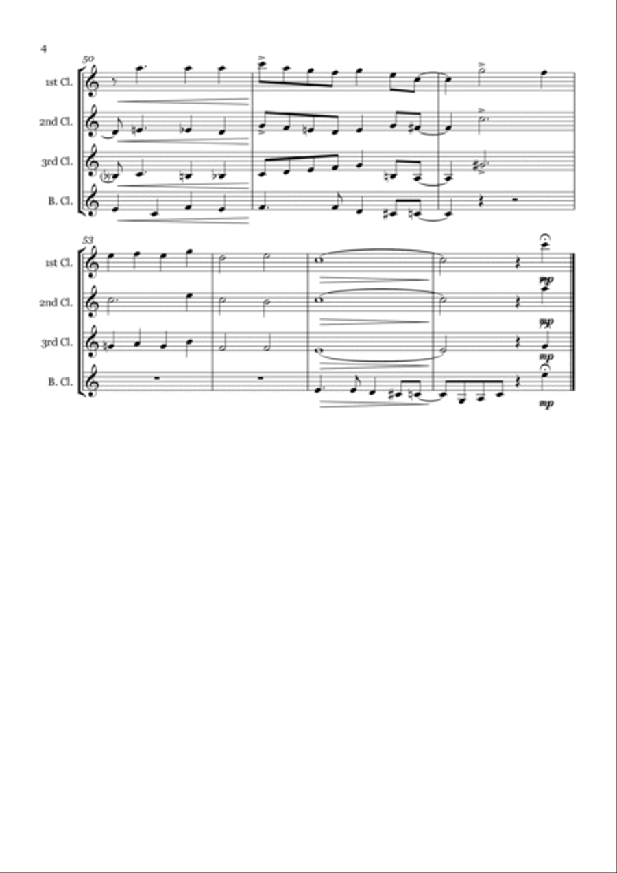 They Can't Take That Away From Me Clarinet Quartet scores gallery preview page 4