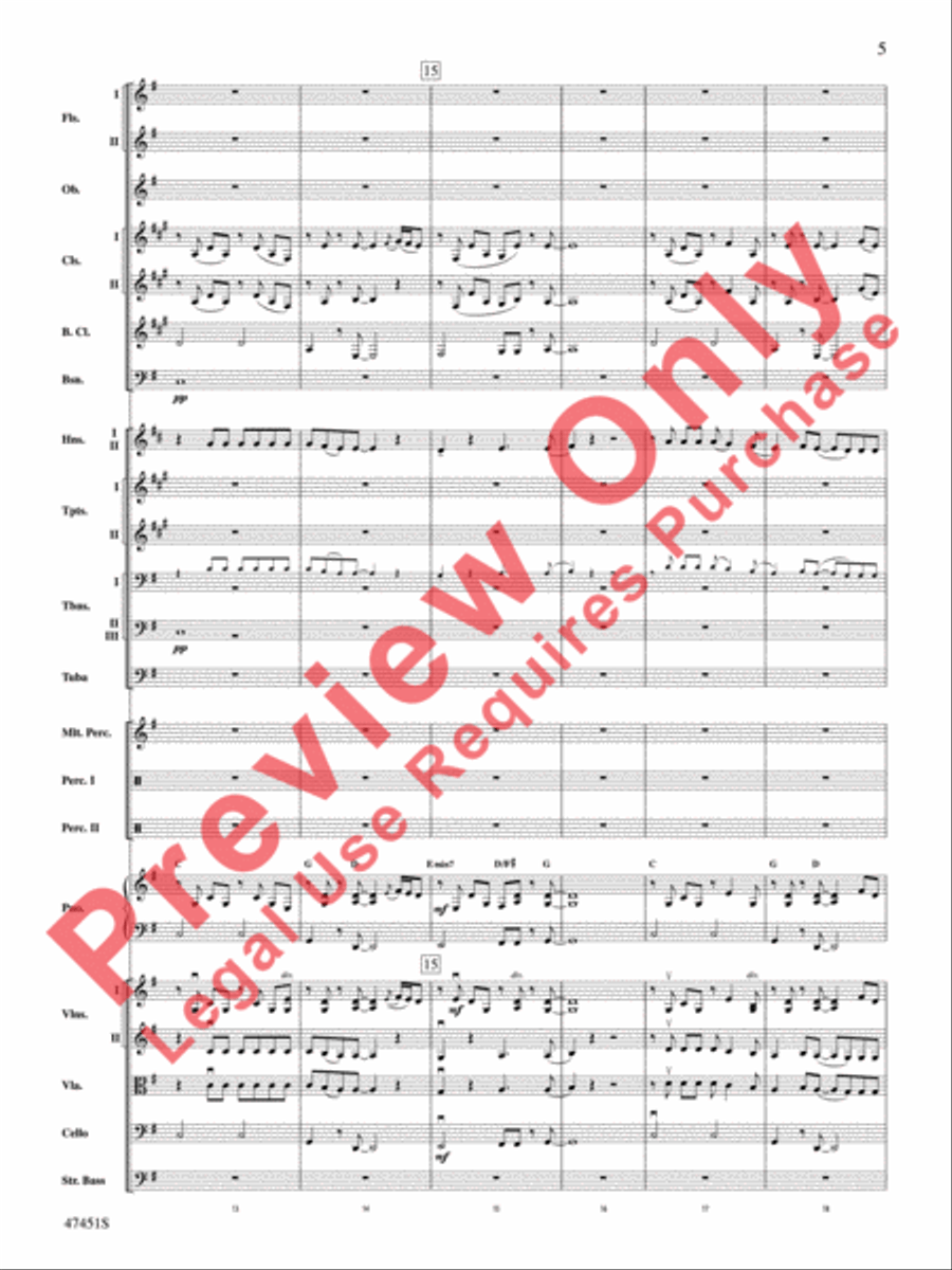 Shallow (from A Star Is Born) Full Orchestra scores gallery preview page 6