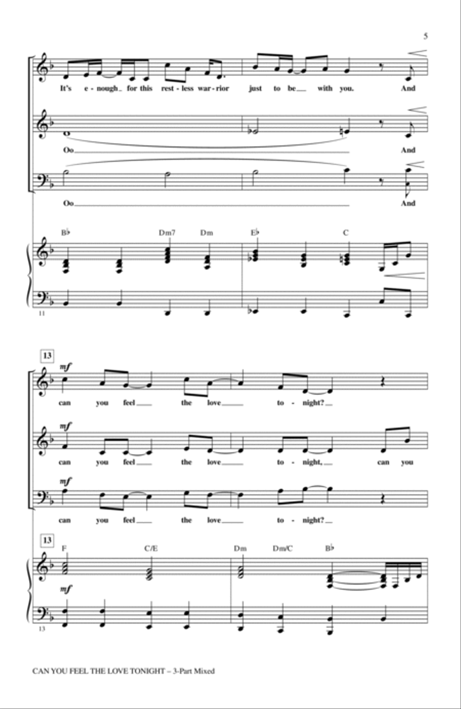 Can You Feel The Love Tonight (from The Lion King) (arr. Audrey Snyder) 3-Part scores gallery preview page 3