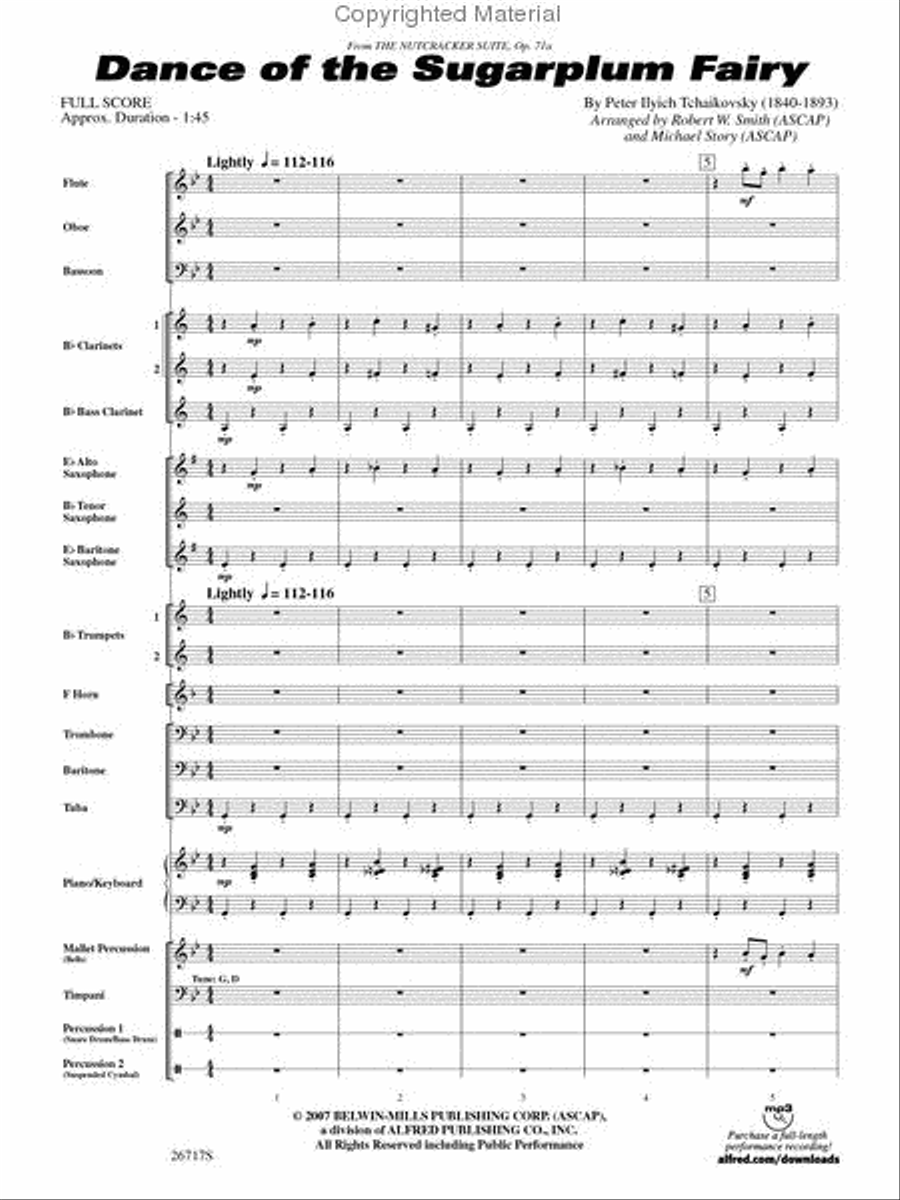 Dance of the Sugar Plum Fairy Concert Band scores gallery preview page 2