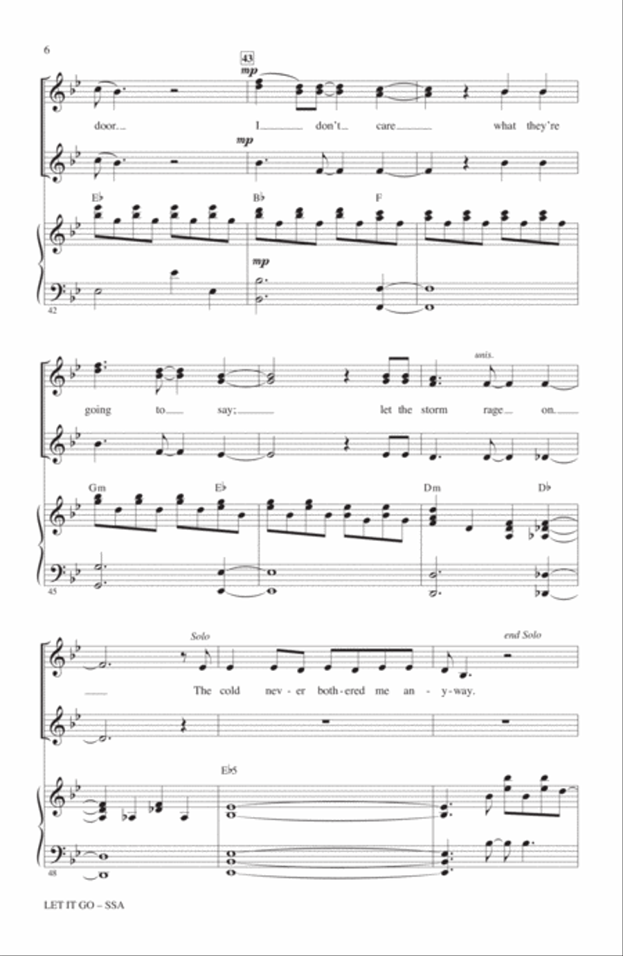 Let It Go SSA scores gallery preview page 5