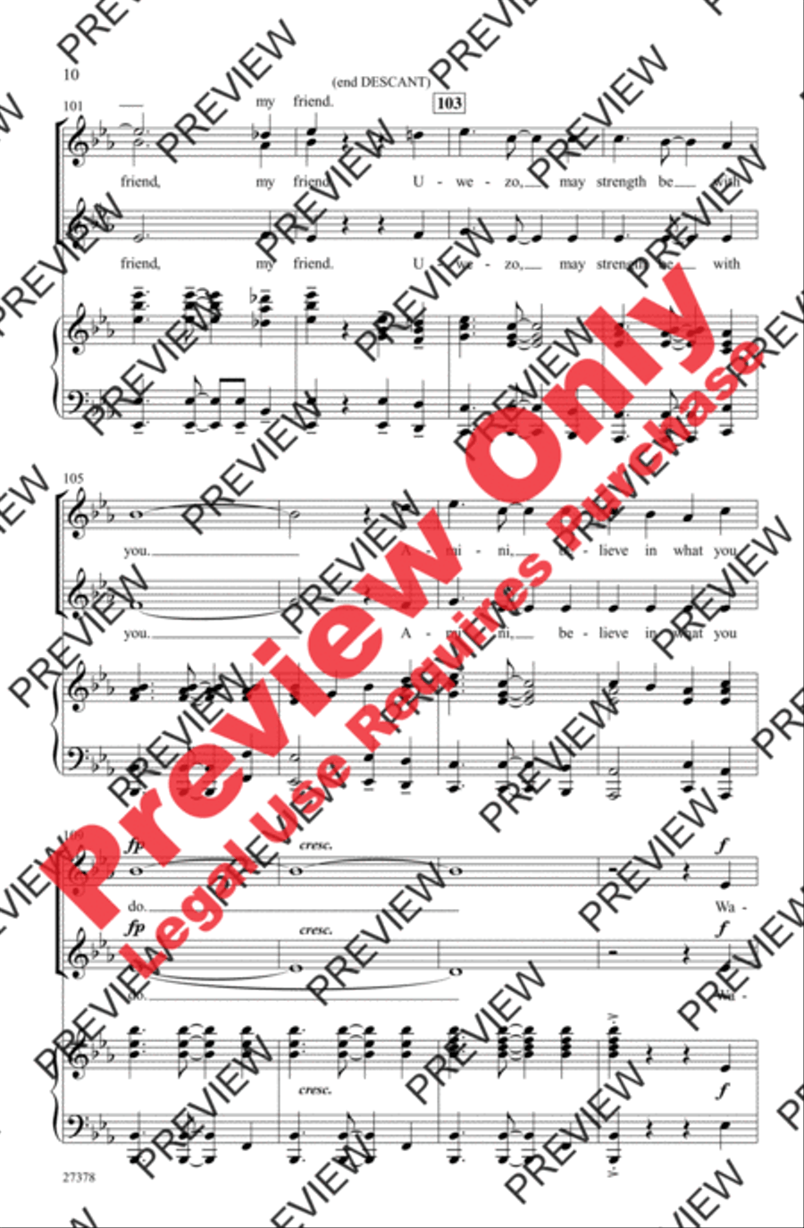 Wakati wa Amani 2-Part scores gallery preview page 10