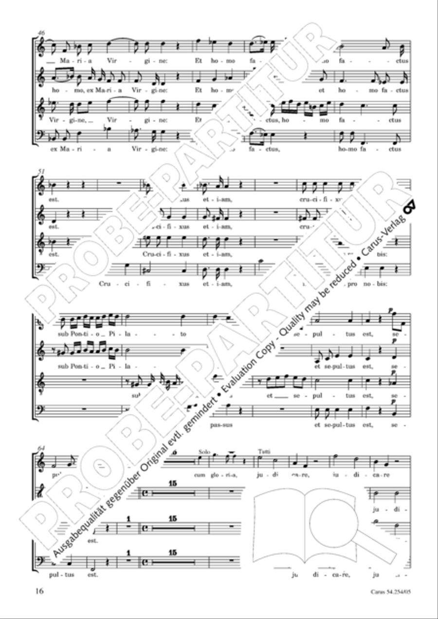 Missa Sancti Hieronymi 4-Part scores gallery preview page 17