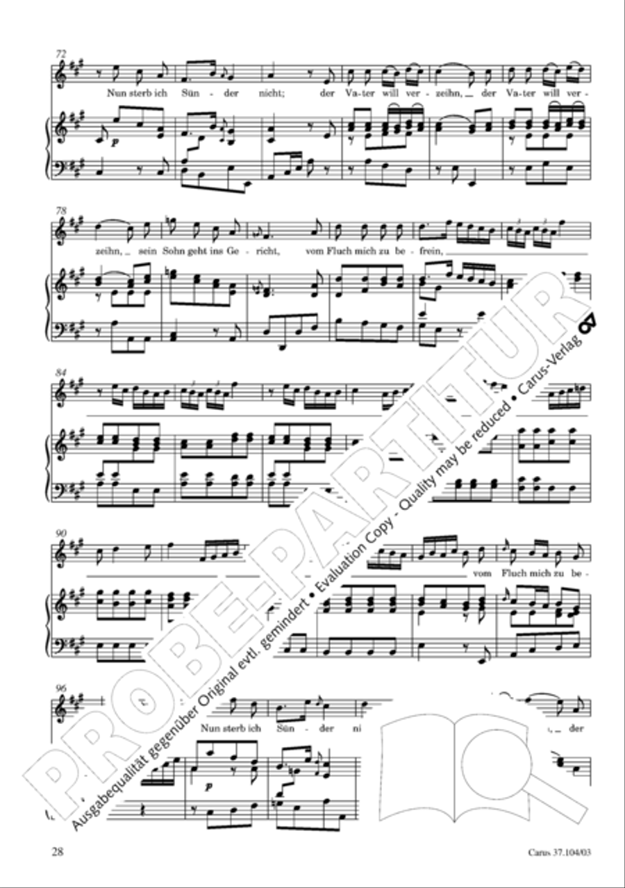 Ein Lammlein geht und tragt die Schuld 4-Part scores gallery preview page 29