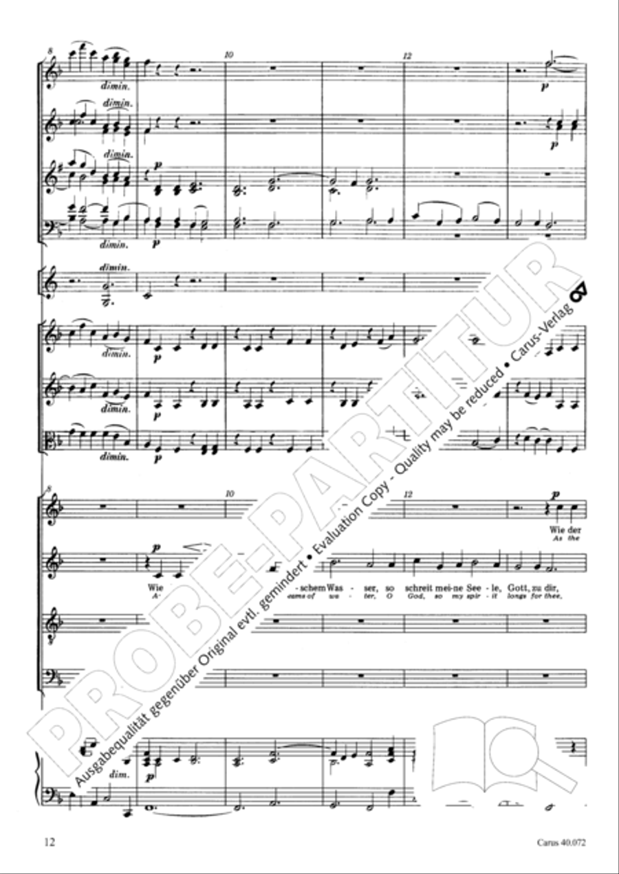 Psalm 42 Psalm 42 4-Part scores gallery preview page 12
