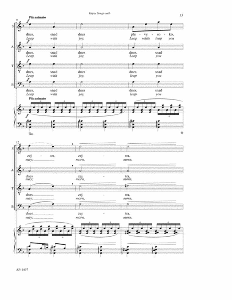 Gipsy Songs for Mixed Choir No. 2, 3, 5 image number null