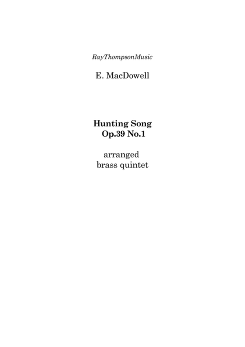 MacDowell: Jaglied (Hunting Song) Op.39 No.1 - brass quintet image number null
