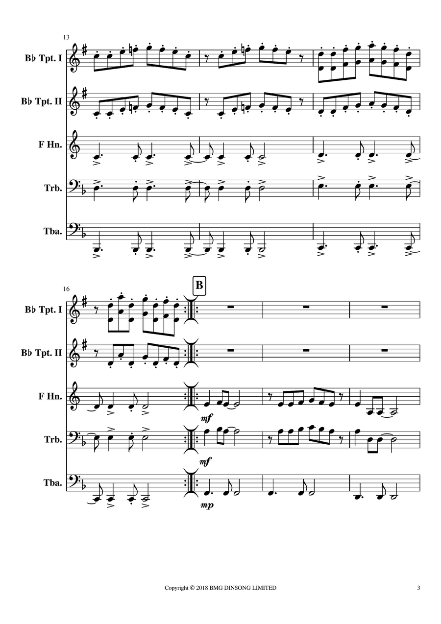 Enola Gay Brass Ensemble scores gallery preview page 3