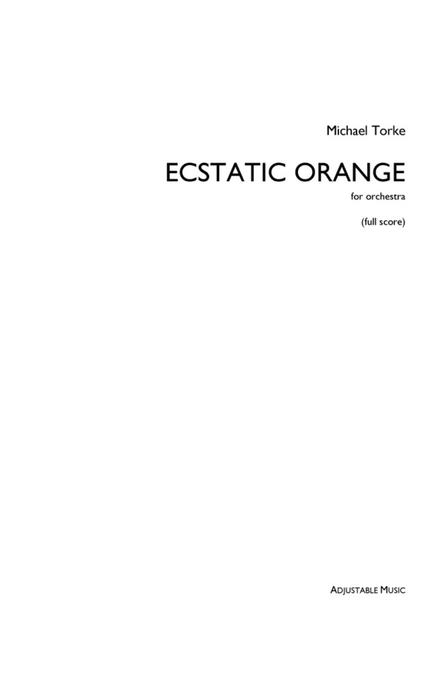 Ecstatic Orange Orchestra scores gallery preview page 1