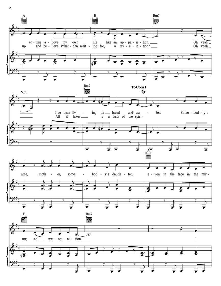 Repent Piano, Vocal, Guitar scores gallery preview page 2