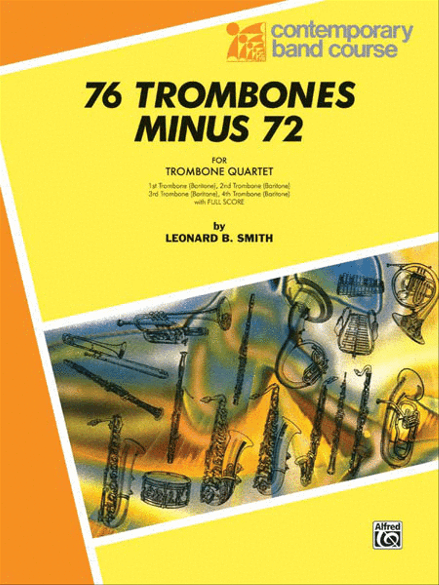 76 Trombones Minus 72 Trombone Quartet scores gallery preview page 1