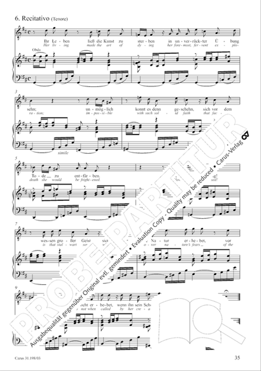 Let, Princess, let but one more ray (Lass, Furstin, lass noch einen Strahl) 4-Part scores gallery preview page 36
