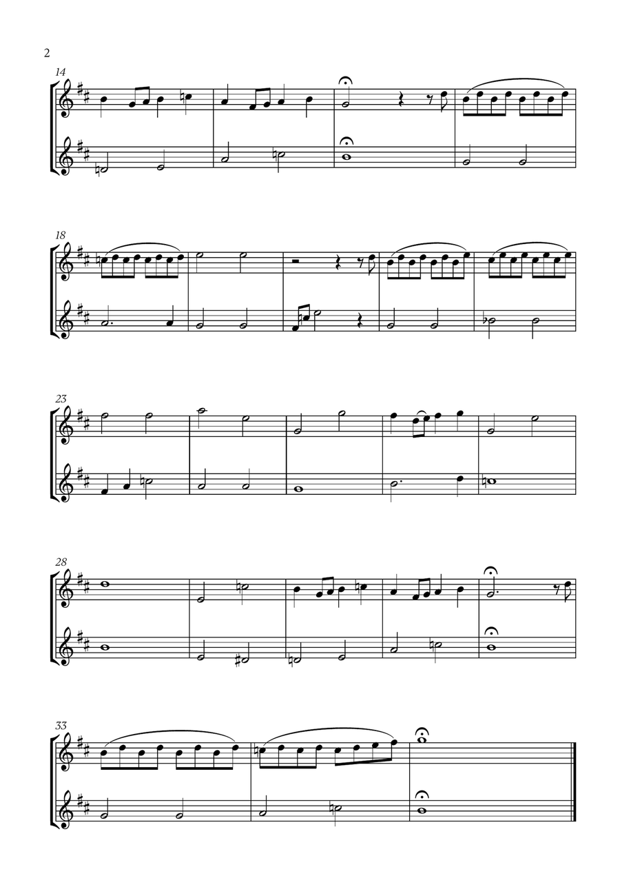 Over The Rainbow Clarinet Duet scores gallery preview page 2