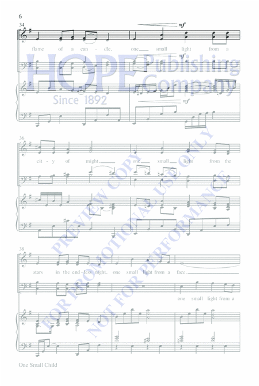 One Small Child 4-Part scores gallery preview page 6