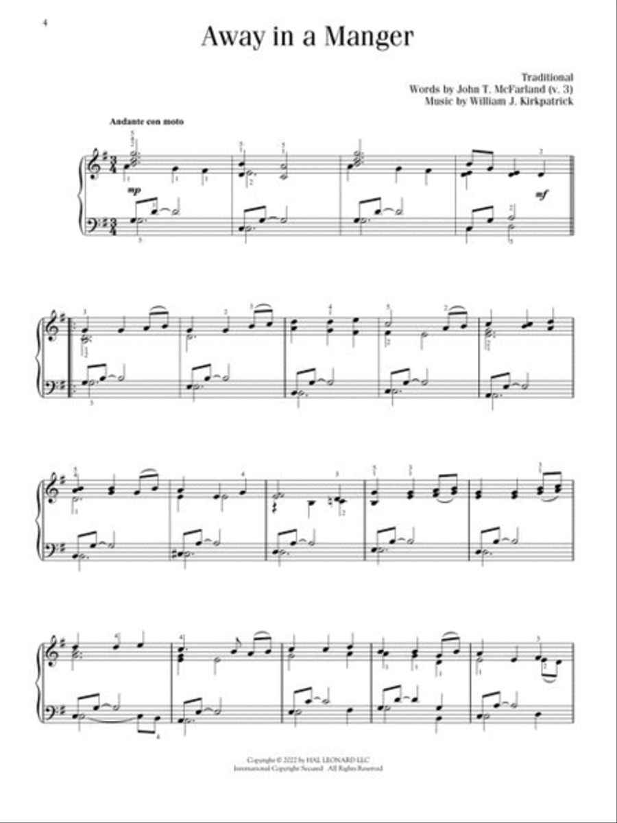 Christmas Carol Arrangements Piano Solo scores gallery preview page 4