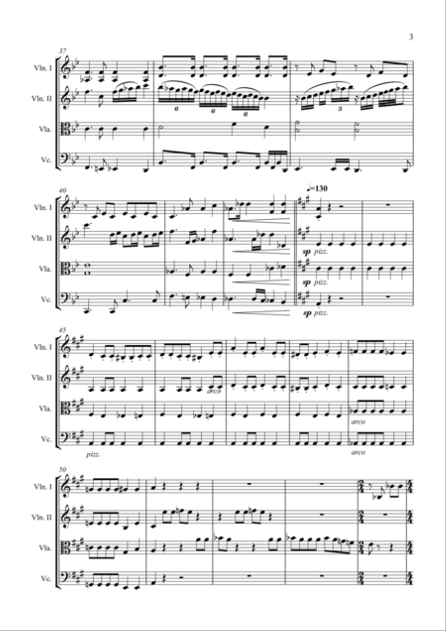 Bohemian Rhapsody String Quartet scores gallery preview page 4