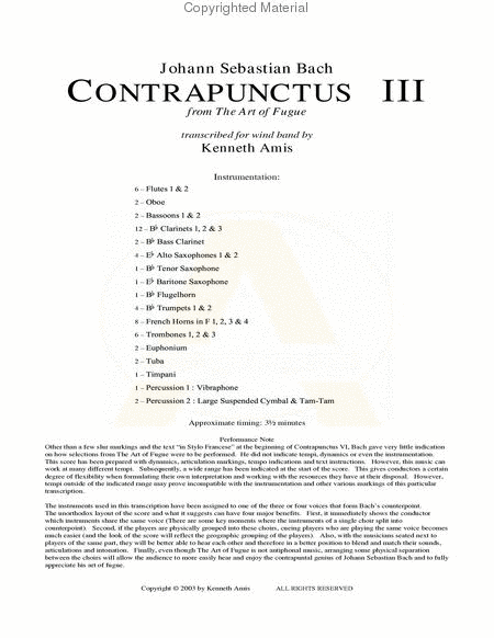 Contrapunctus 3 - STUDY SCORE ONLY image number null