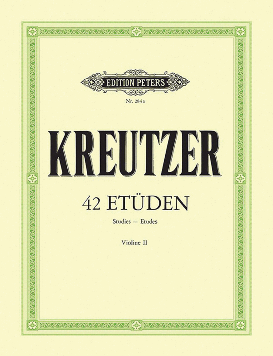 2nd Violin Accompaniment by F. Hermann to 42 Caprices for Violin Solo by Rodolphe Kreutzer Violin Solo - Sheet Music