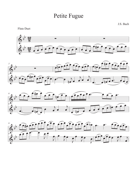 Petite Fugue (Flute Duet) image number null