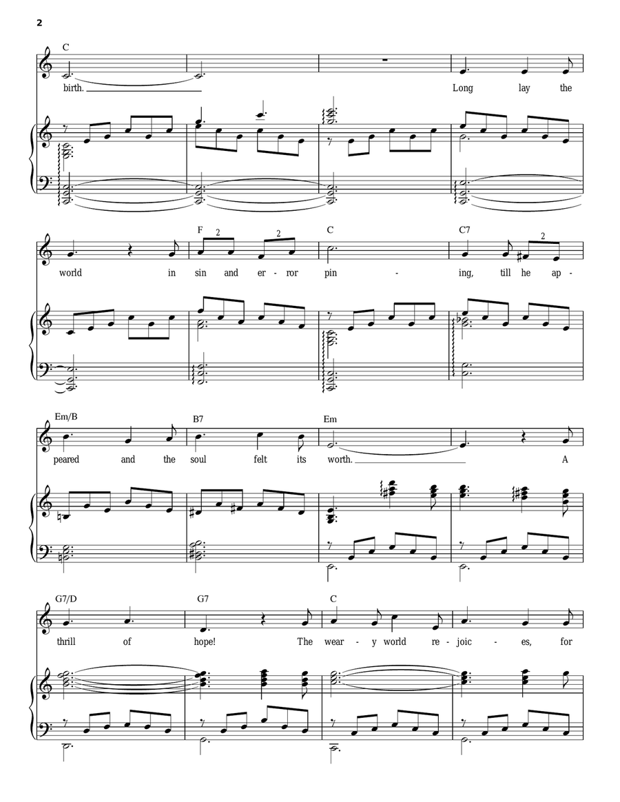 O Holy Night O Holy Night Piano, Vocal scores gallery preview page 2