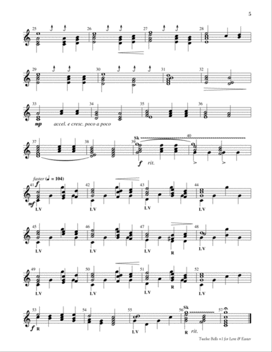 Twelve Bells +1 for Lent and Easter Handbell Choir scores gallery preview page 4