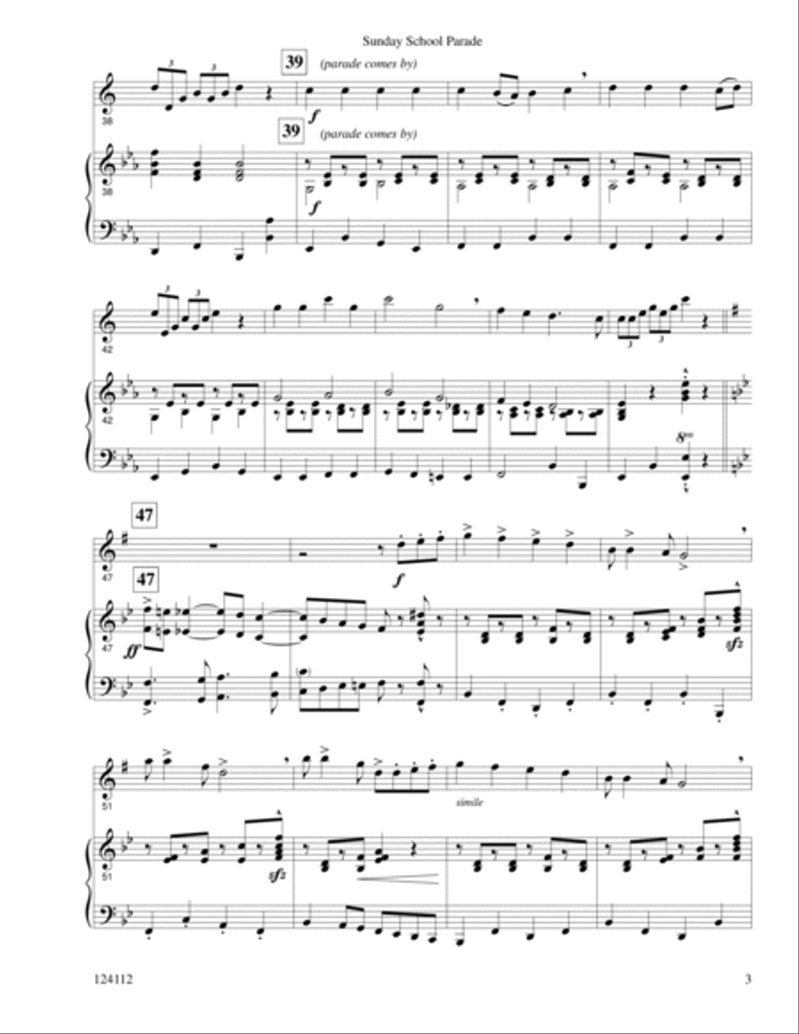 Sunday School Parade Alto Saxophone scores gallery preview page 3