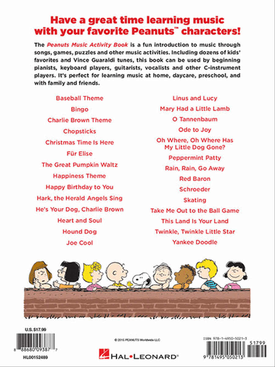 The Peanuts Music Activity Book Activity Books scores gallery preview page 6