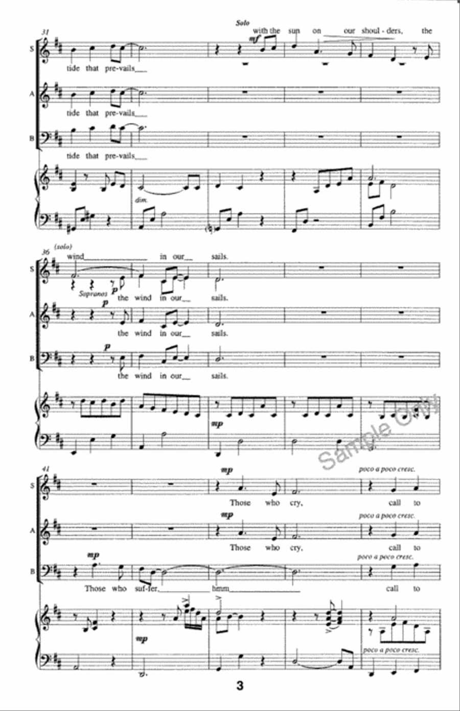 Song For Peace Song For Peace 3-Part scores gallery preview page 4