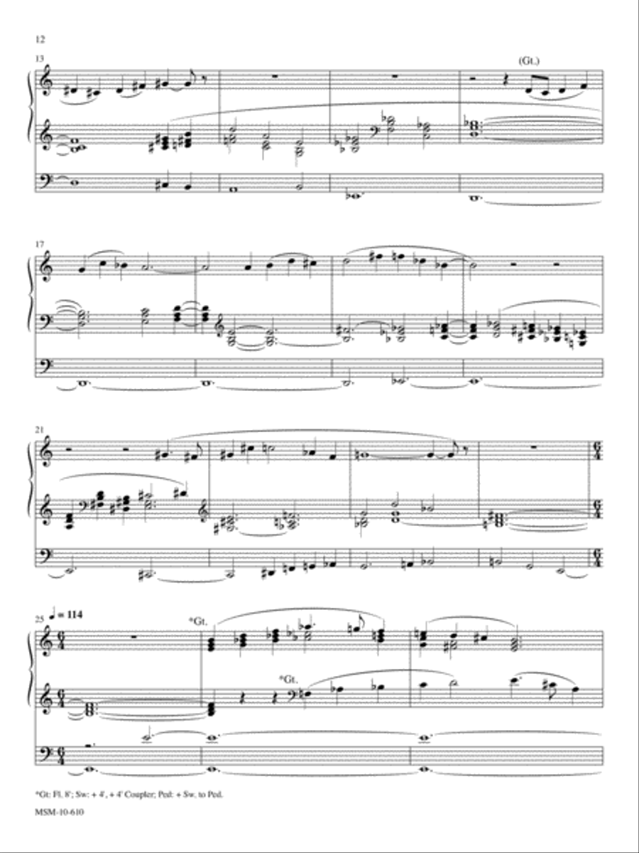 Six Pieces for Organ, Volume 2 B-Flat Clarinet scores gallery preview page 5