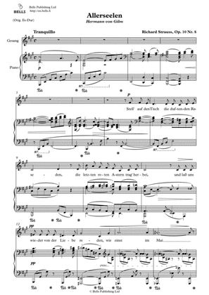Allerseelen, Op. 10 No. 8 (A Major)