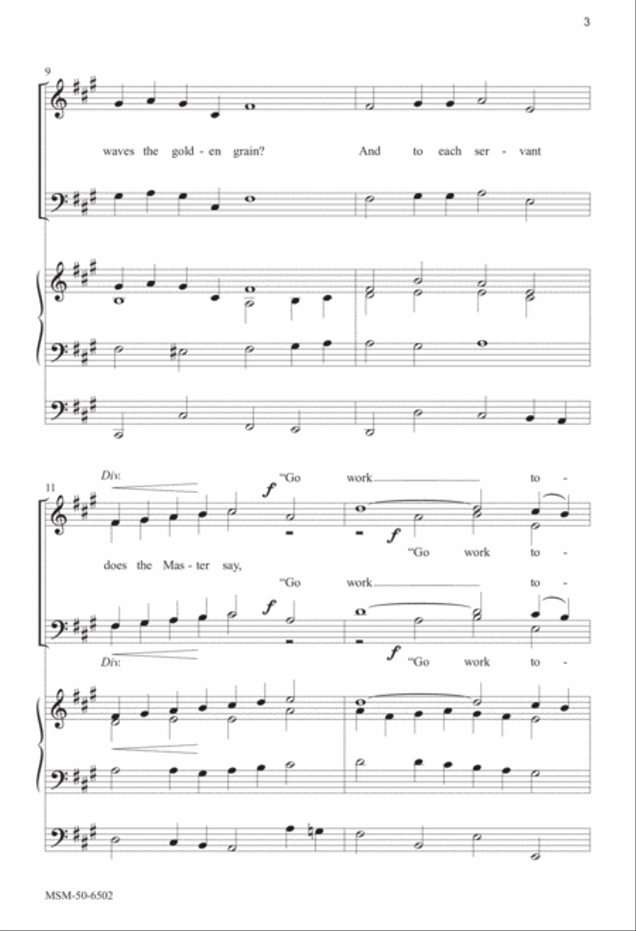 Come Labor On 4-Part scores gallery preview page 3