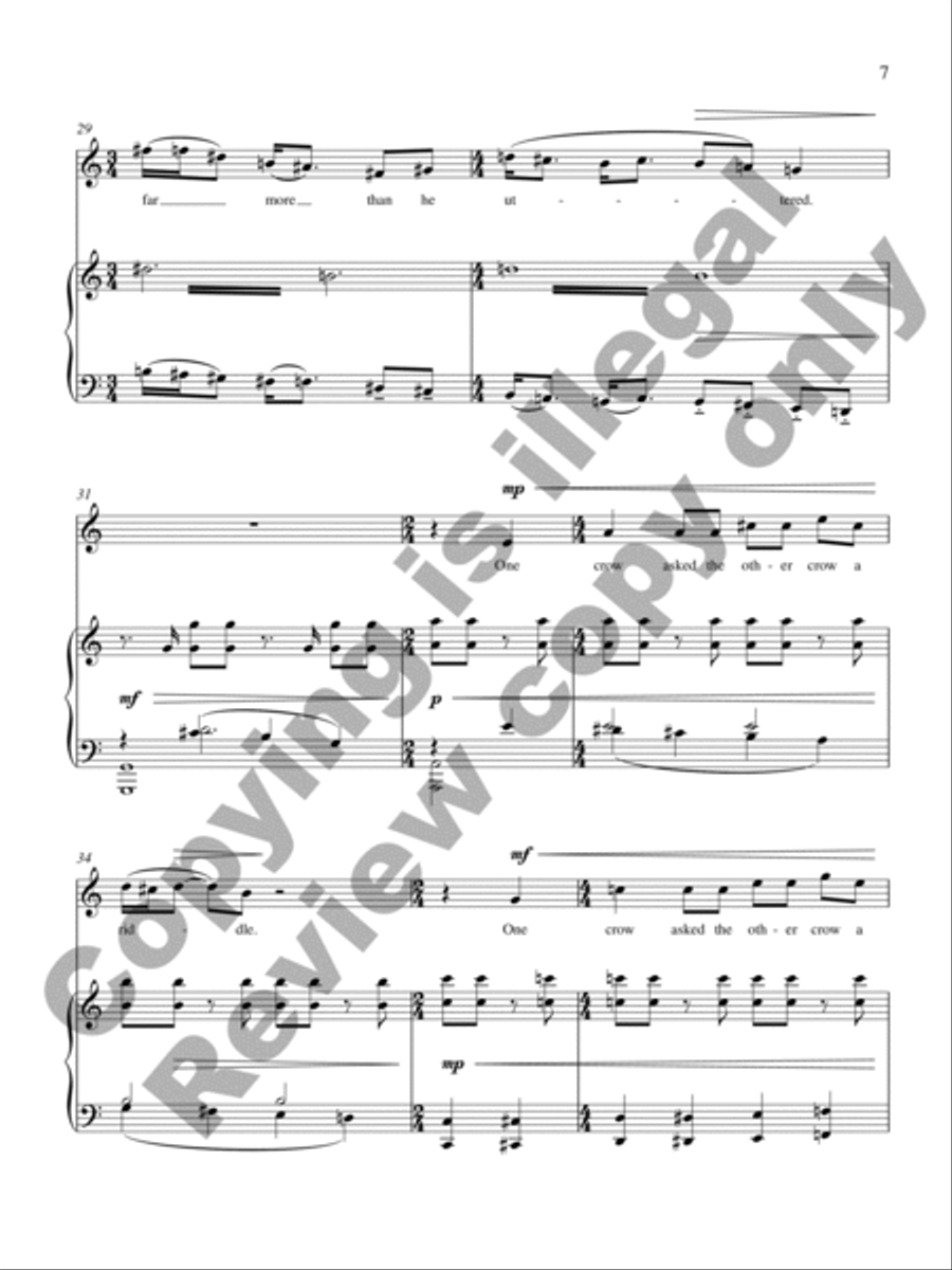 Two Old Crows Soprano Voice scores gallery preview page 7