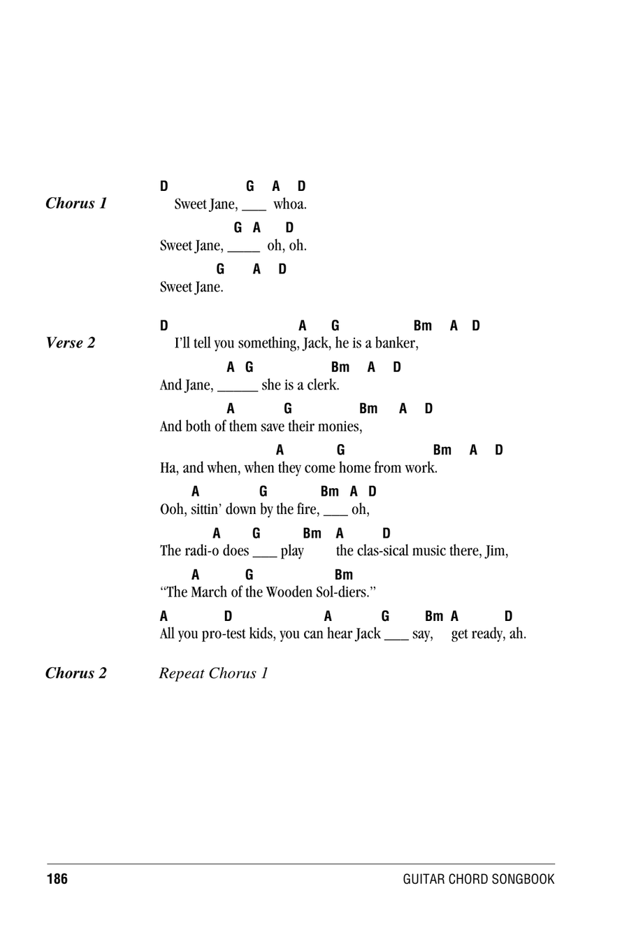 Sweet Jane (Intro) Acoustic Guitar scores gallery preview page 2