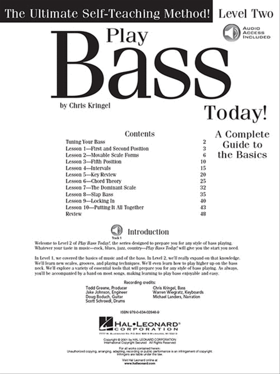 Play Bass Today! – Level 2 Bass Guitar Tablature scores gallery preview page 2