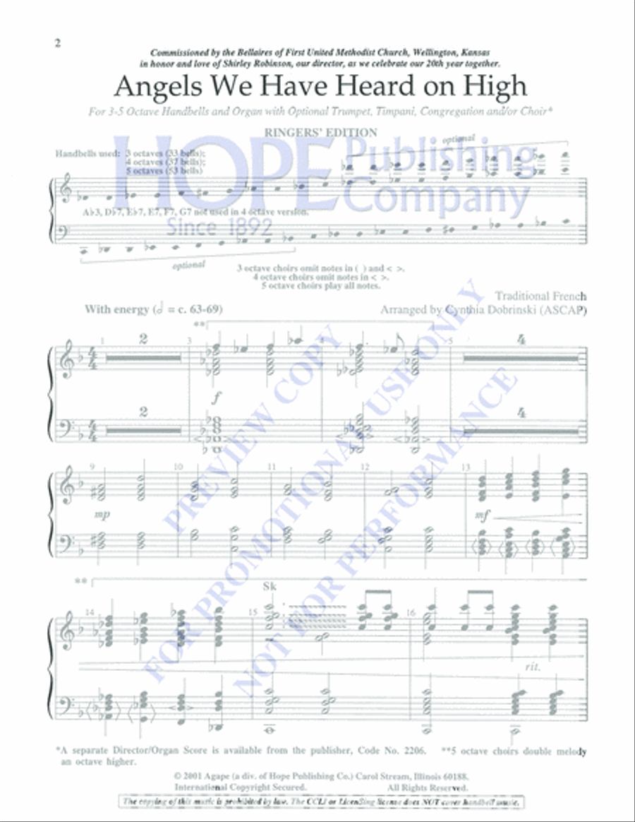 Angels We Have Heard on High 5-Octaves scores gallery preview page 2