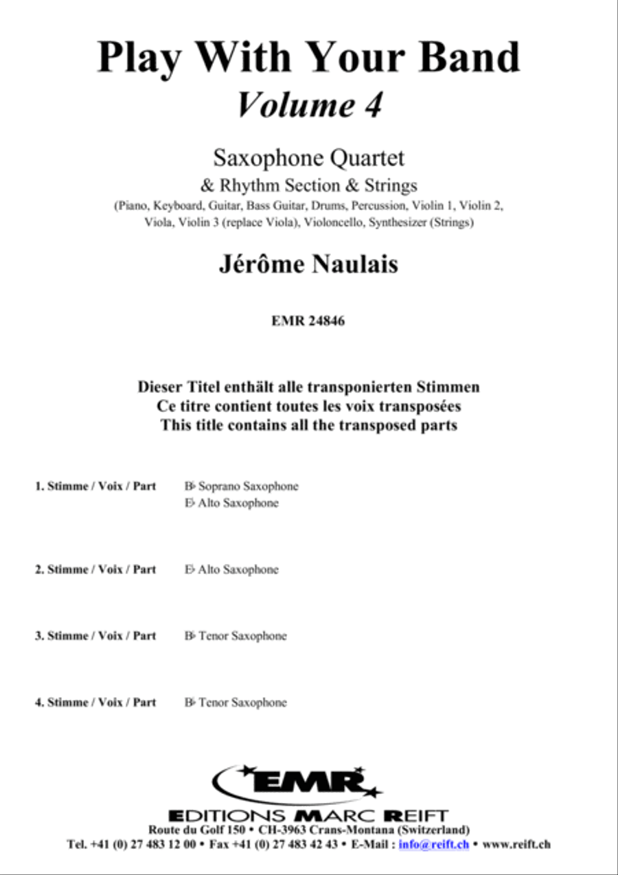 Play With Your Band Volume 4 Saxophone Ensemble scores gallery preview page 3