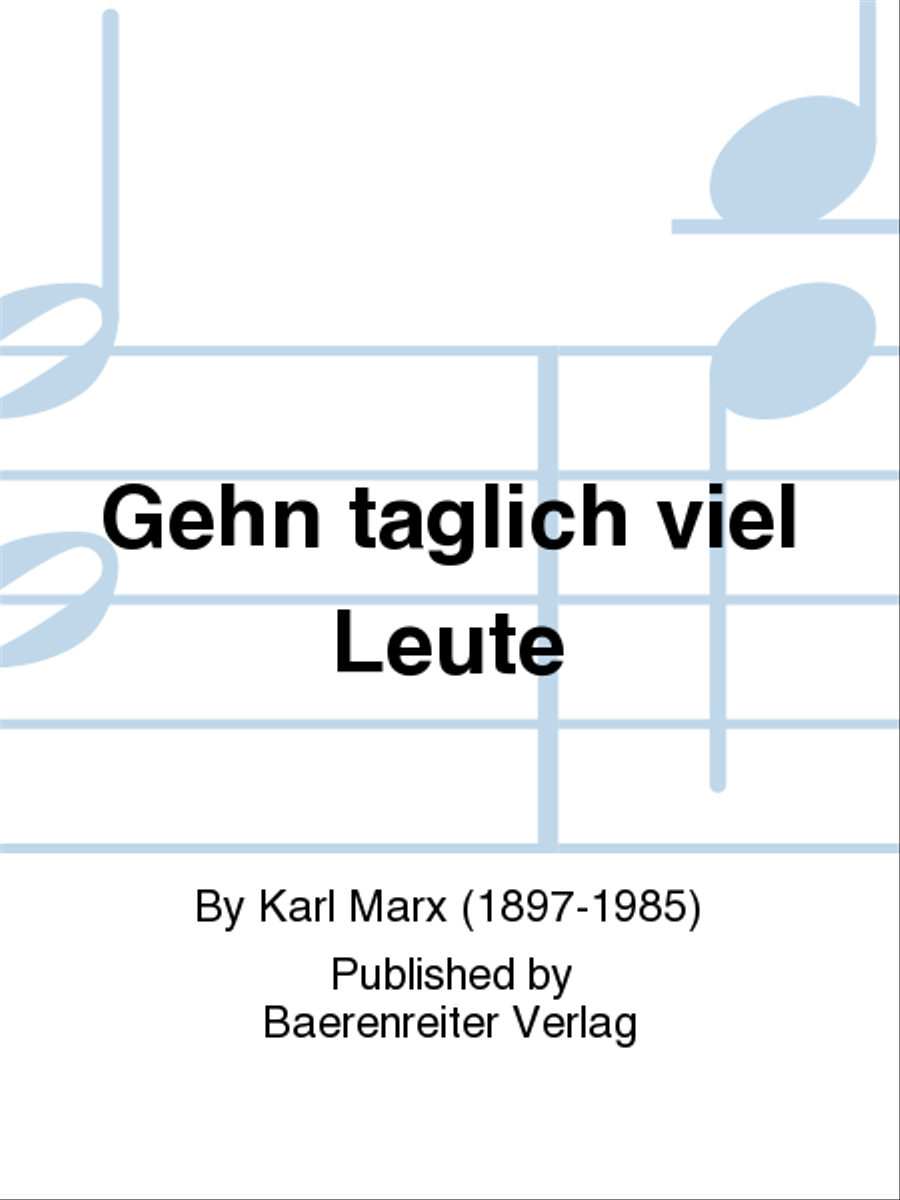Gehn täglich viel Leute (1953) 4-Part scores gallery preview page 1
