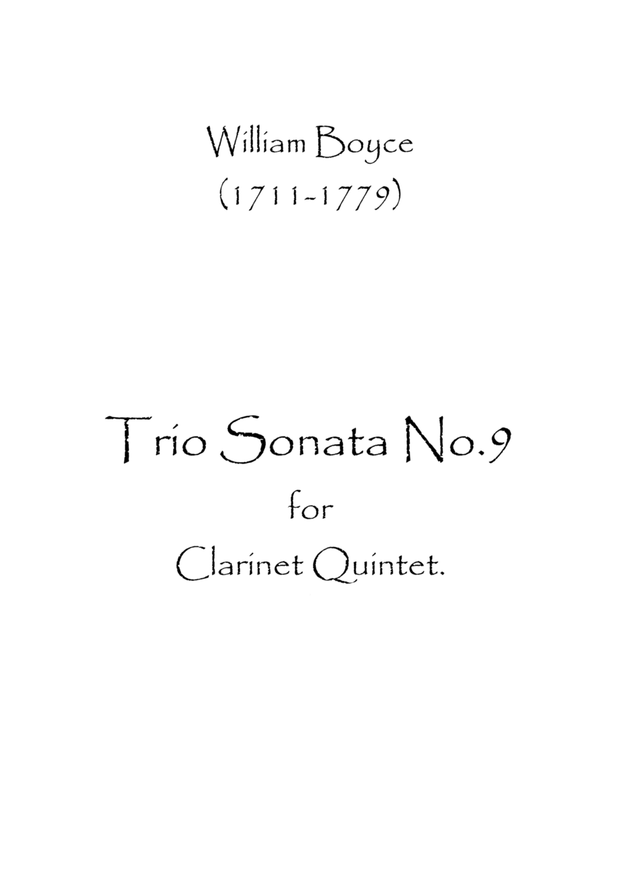 Trio Sonata No.9 Clarinet Quintet scores gallery preview page 1