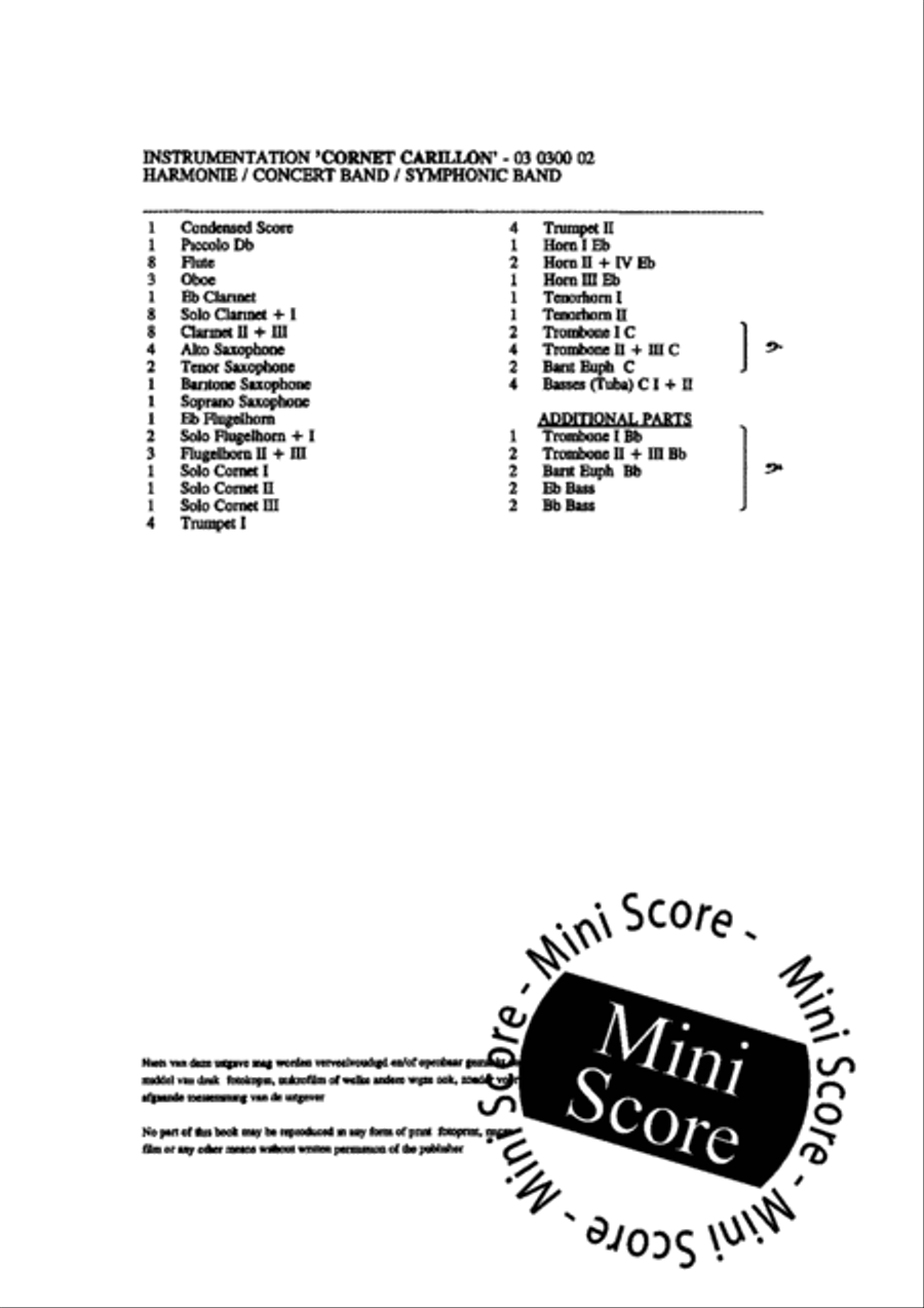 Cornet Carillon Cornet Carillon Concert Band scores gallery preview page 4