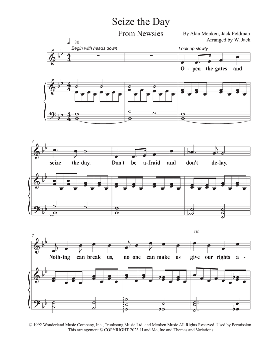 Seize The Day Seize The Day 2-Part scores gallery preview page 1